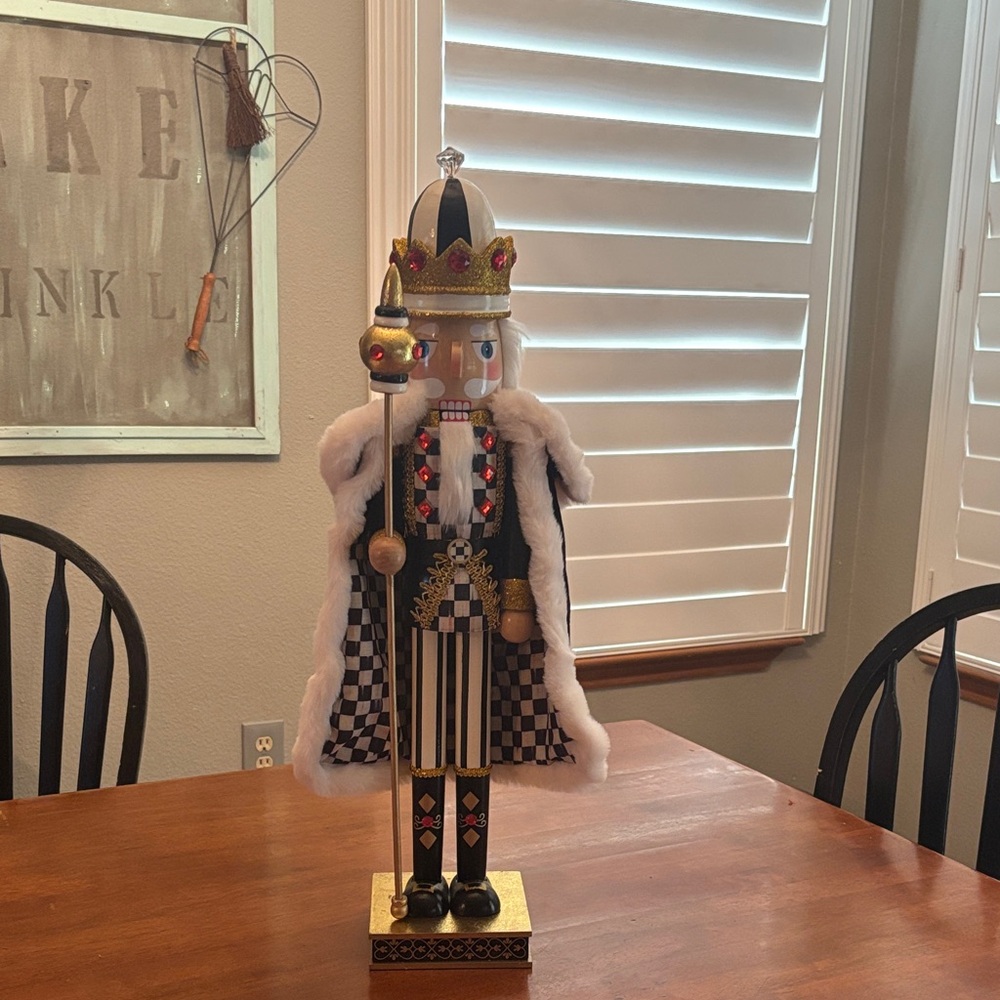 Mackenzie Childs Courtly Nutcracker King - 24” Tall